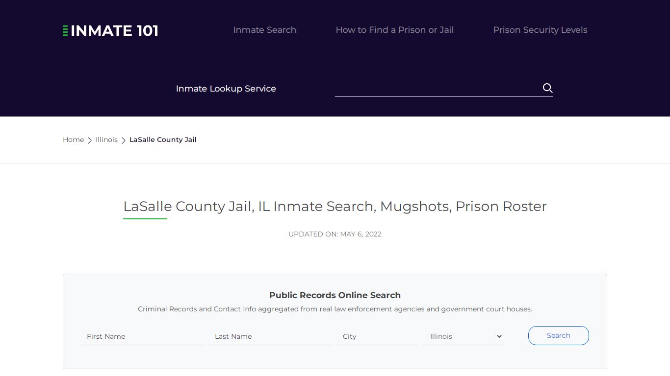 LaSalle County Jail, IL Inmate Search, Mugshots, Prison ...